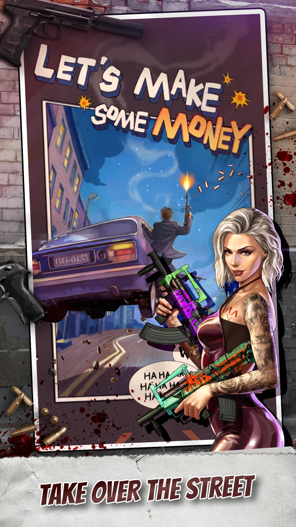 Game screenshot with text 'Let's Make Some Money'